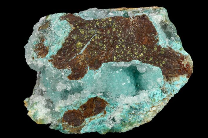 Quartz Crystals on Chrysocolla - Peru #132352